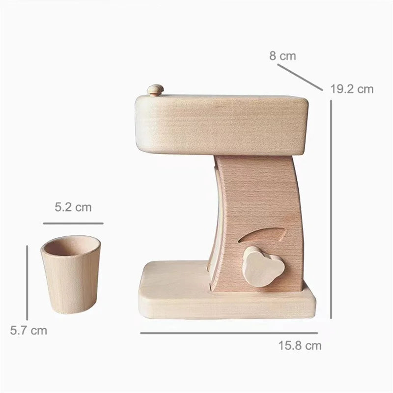 Montessori träleksaker för barn – Obehandlade träägg, sensorisk köksskål, tekanna, koppar, brödrost och baguette. Perfekt för tidigt lärande och utveckling. En utmärkt gåva för små barn